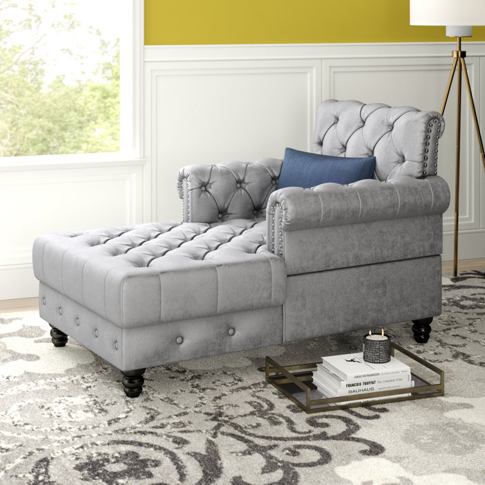House of Hampton® Padang Tufted Two Arm Chaise Lounge & Reviews | Wayfair
